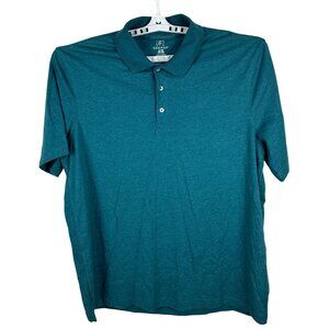 George Mens Size XL Polo Shirt Teal Short Sleeve 60% Cotton 40% Polyester